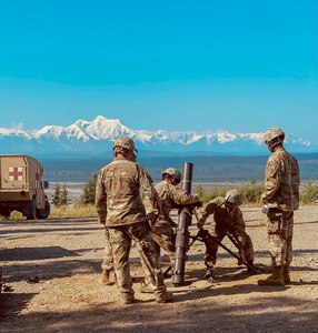 Indirect fire infantrymen with the Alaska Army National Guard’s 1st Battalion, 297th Infantry Regiment conducted live-fire training on various weapon systems at Donnelly Training Center, near Fort Greely, Alaska, July 19, during their annual training event.