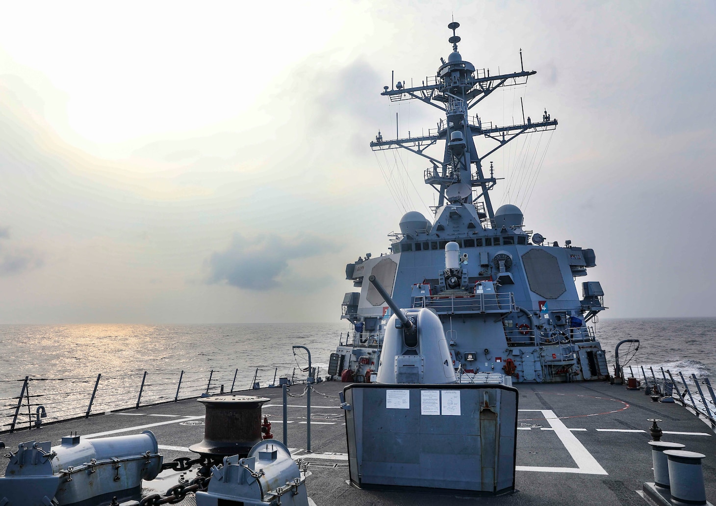 210728-N-FO714-1033 TAIWAN STRAIT (July 28, 2021) The Arleigh Burke-class guided-missile destroyer USS Benfold (DDG 65) transits the Taiwan Strait while conducting routine underway operations. Benfold is forward-deployed to the U.S. 7th Fleet area of operations in support of a free and open Indo-Pacific. (U.S. Navy photo by Mass Communication Specialist 1st Class Deanna C. Gonzales)