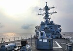 210728-N-FO714-1033 TAIWAN STRAIT (July 28, 2021) The Arleigh Burke-class guided-missile destroyer USS Benfold (DDG 65) transits the Taiwan Strait while conducting routine underway operations. Benfold is forward-deployed to the U.S. 7th Fleet area of operations in support of a free and open Indo-Pacific. (U.S. Navy photo by Mass Communication Specialist 1st Class Deanna C. Gonzales)