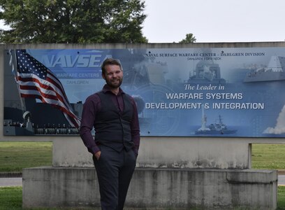 IMAGE: Andrew “AJ” Rasure, strategic targeting communications analyst at Naval Surface Warfare Center Dahlgren Division.