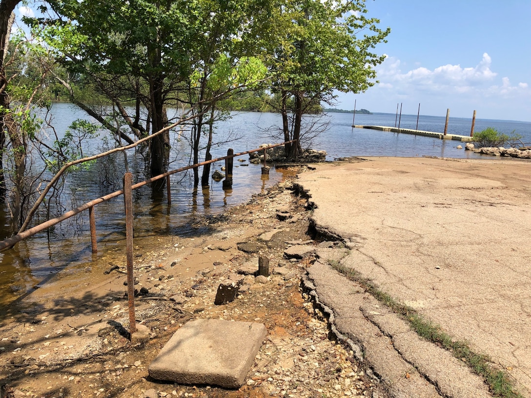 Flood damage at Hanks Creek Park on Sam Rayburn Reservoir