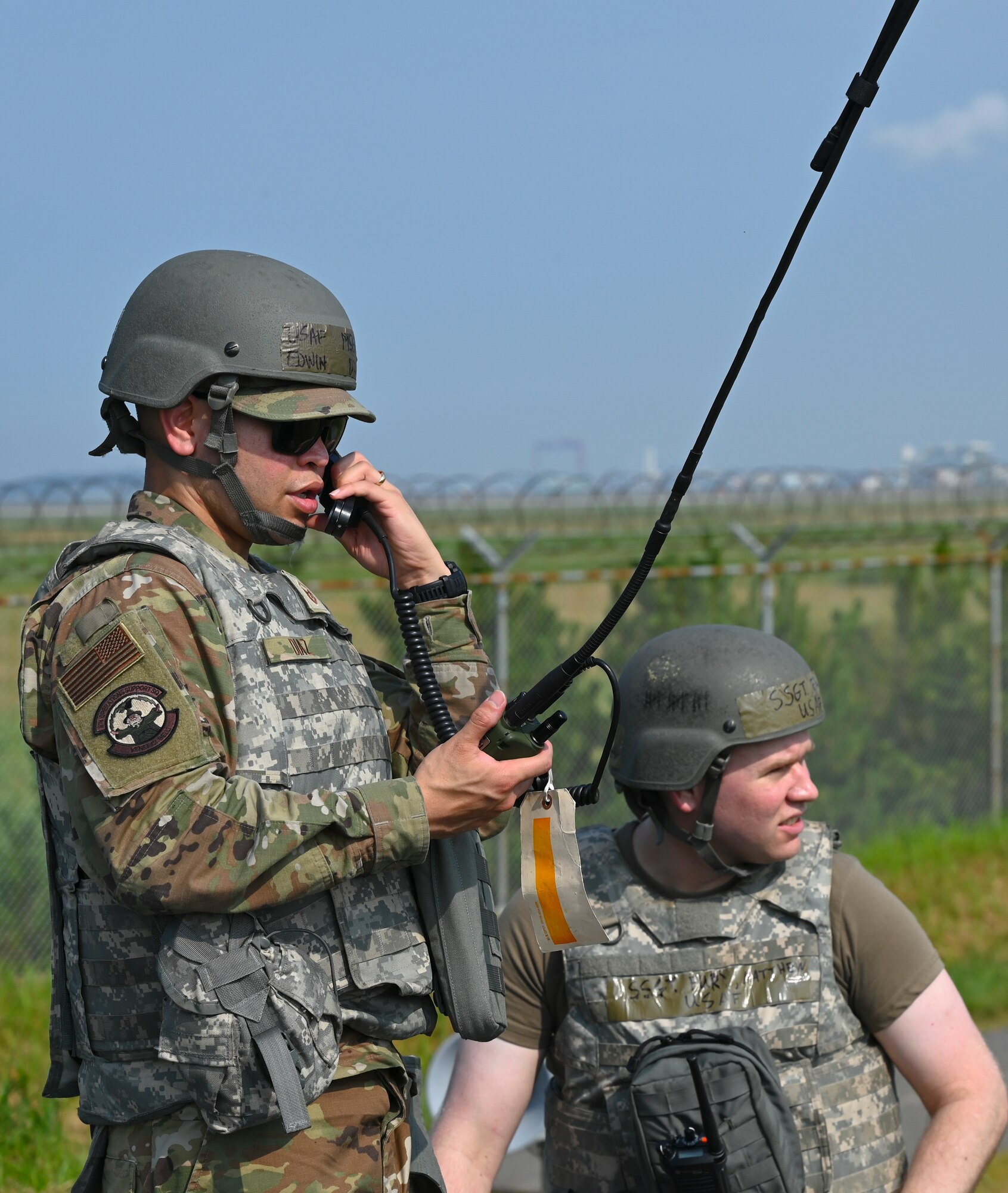 Air Traffic Control Airmen set up mobile operations.