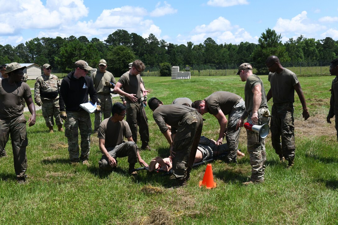 Military members working