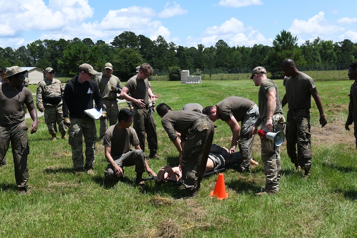 Military members working