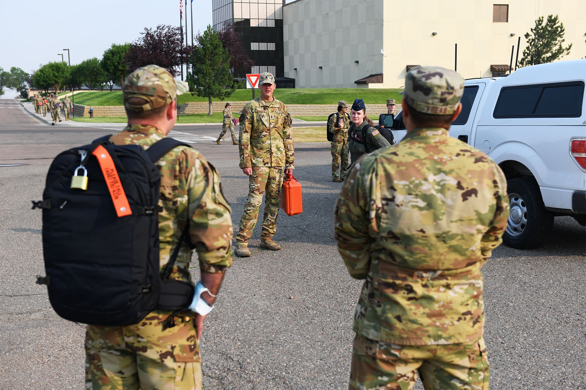 12th Missile Squadron missileers prepare to deploy to the missile field July 21, 2021, at Malmstrom Air Force Base, Mont.