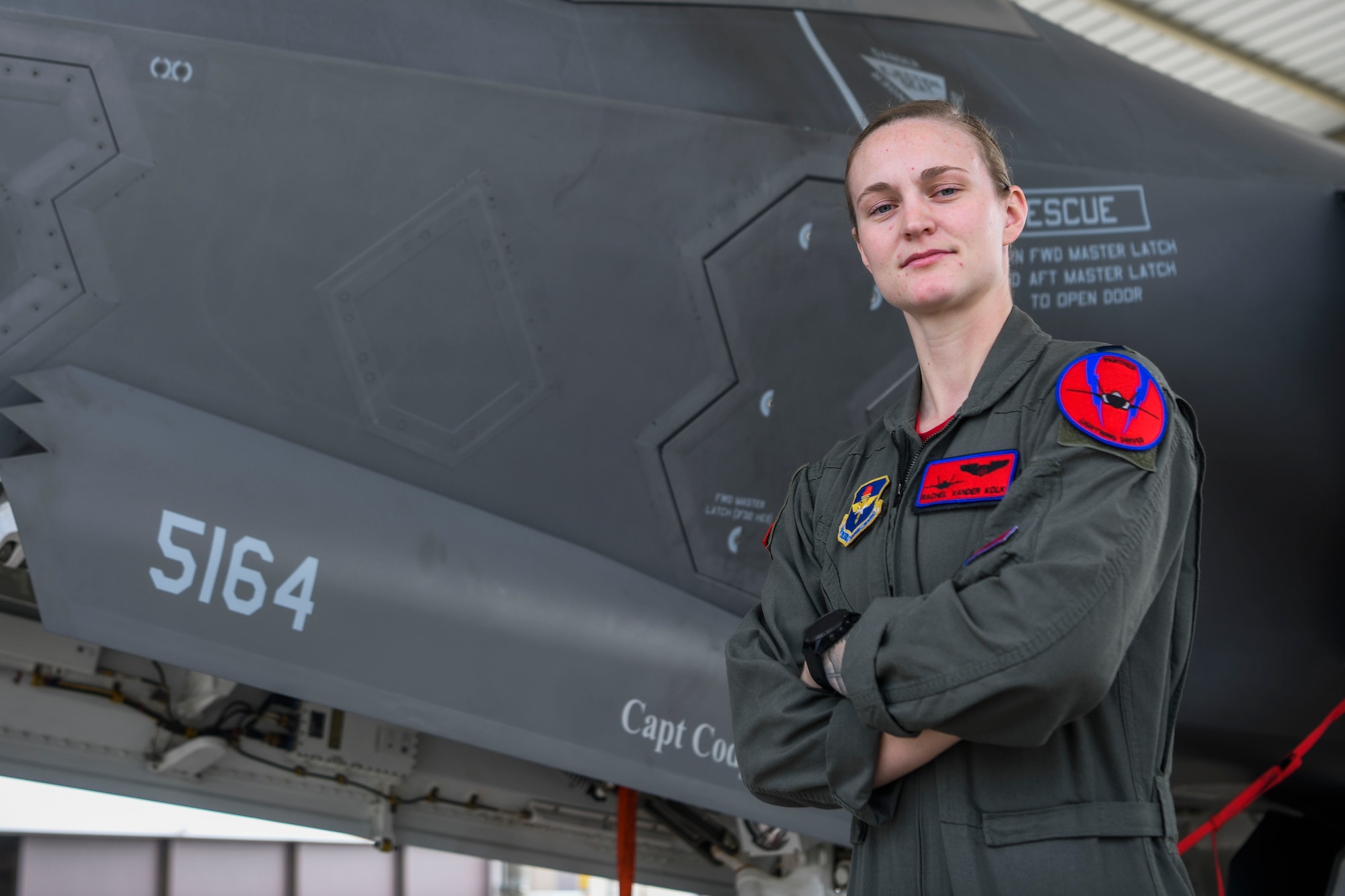 U.S. Air Force 1st Lt. Rachel Vander Kolk, 63rd Fighter Squadron B-course student pilot, trains to fly the F-35A Lightning II July 23, 2021, at Luke Air Force Base, Arizona.