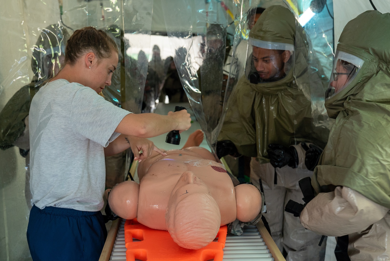 JBER hosts decontamination training exercise