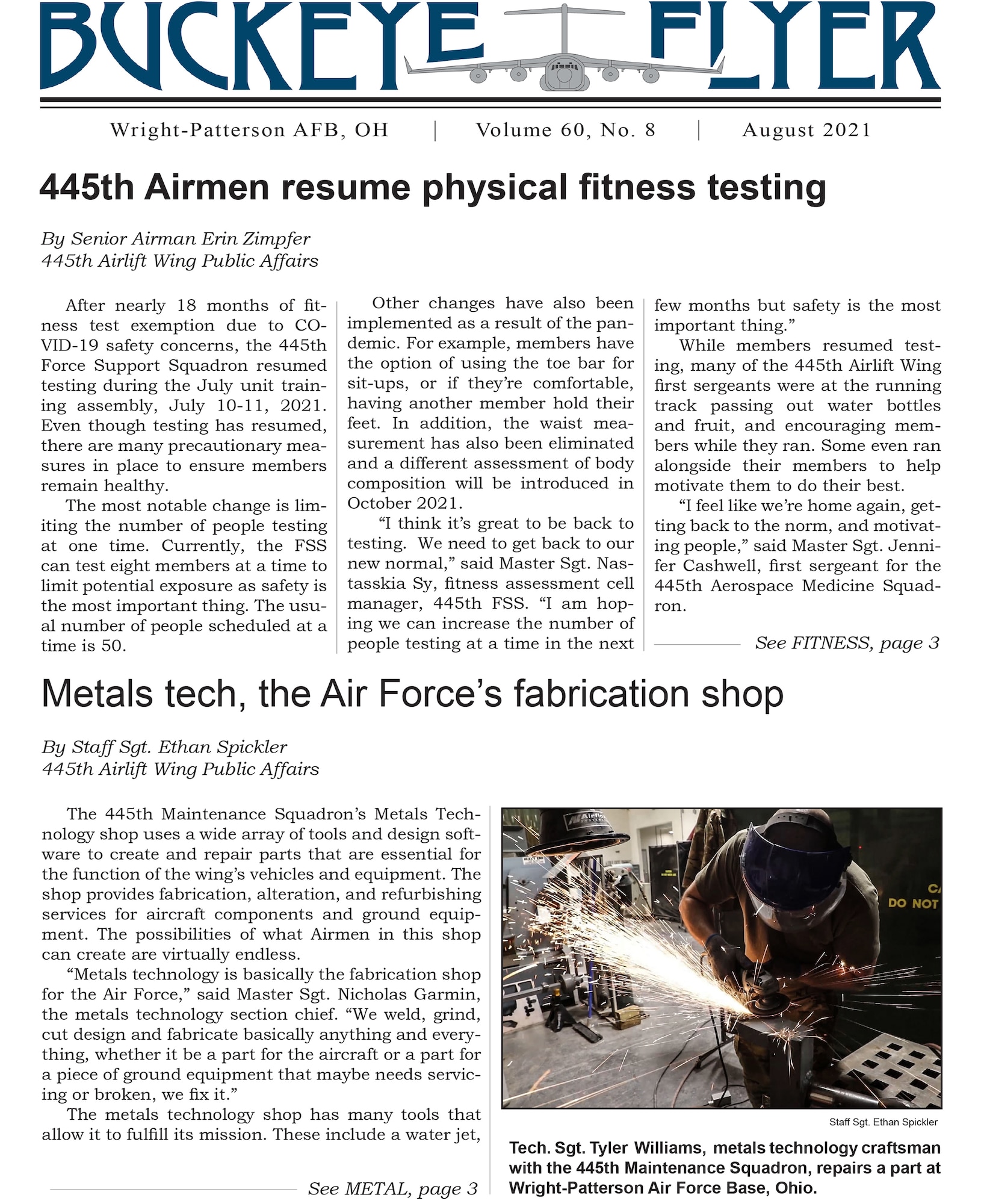 The August 2021 issue of the Buckeye Flyer is now available. The official publication of the 445th Airlift Wing includes eight pages of stories, photos and features pertaining to the 445th Airlift Wing, Air Force Reserve Command and the U.S. Air Force.