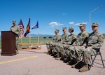 Members of the Colorado National Guard attend a groundbreaking ceremony for a new building for the 138th Space Control Squadron at Peterson Air Force Base on May 25, 2021. The 138th Space Control Facility is the first Space Force missioned, new building since the Space Force was established. (U.S. Air National Guard photo by Airman Basic Mira Roman)