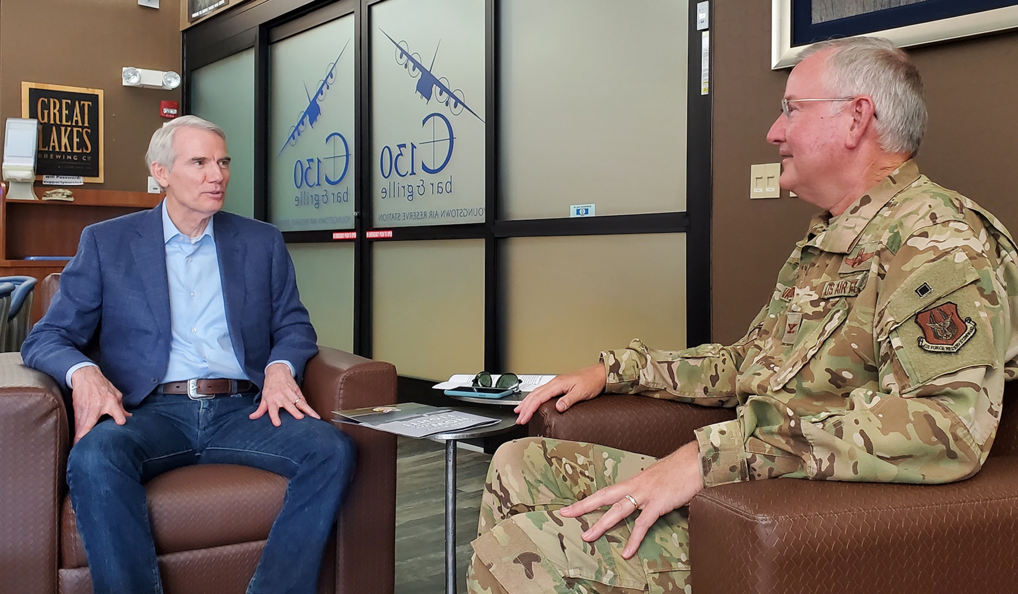 Ohio U.S. Senator Rob Portman visited Youngstown Air Reserve Station, June 29, 2021.