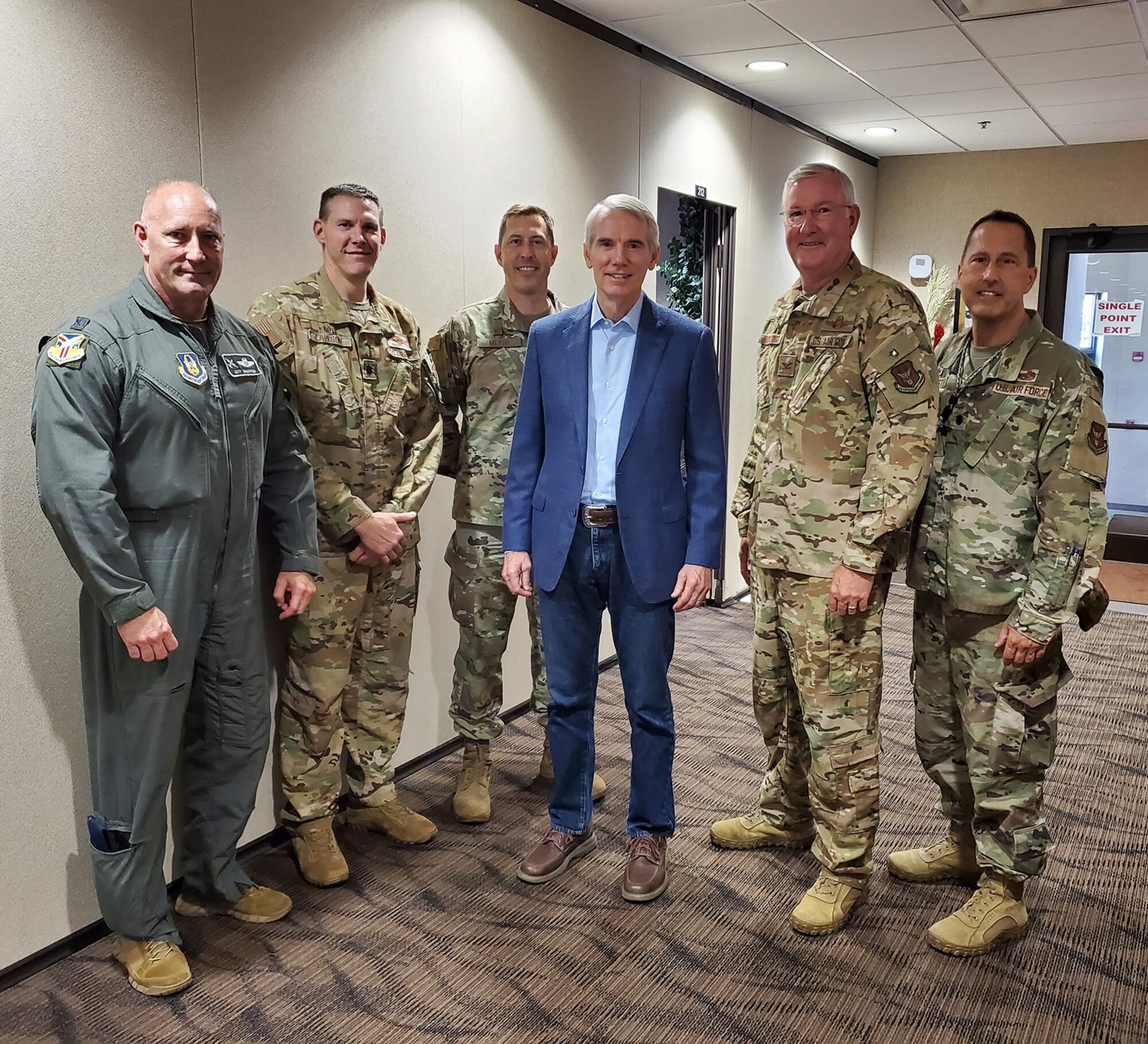 Ohio U.S. Senator Rob Portman visited Youngstown Air Reserve Station, June 29, 2021.