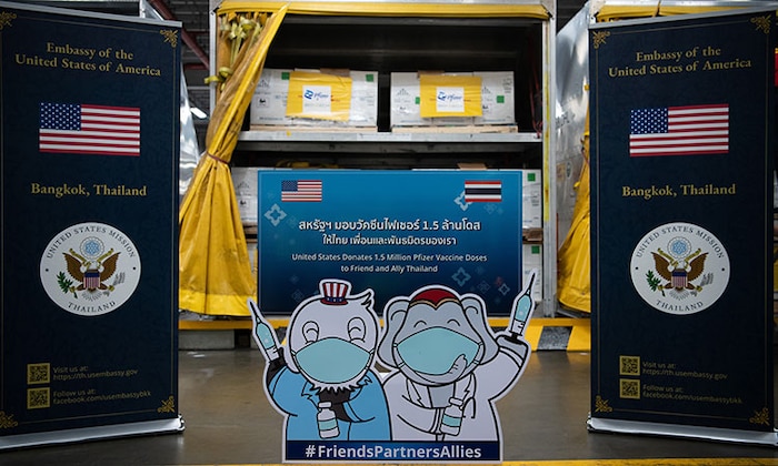 1.5 Million Pfizer Vaccine Doses Arrive in Thailand