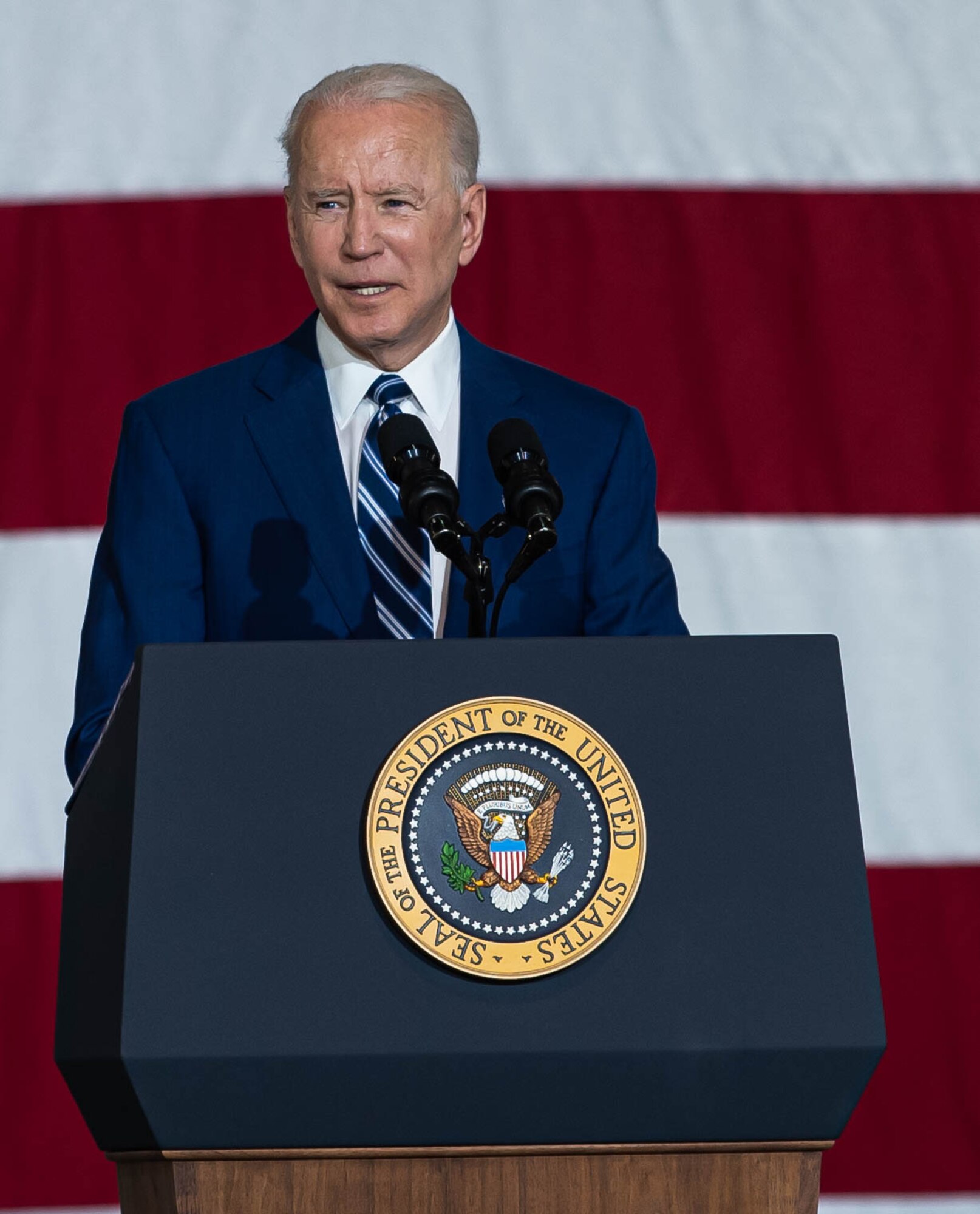 President Joe Biden visited Joint Base Langley-Eustis, Virginia.