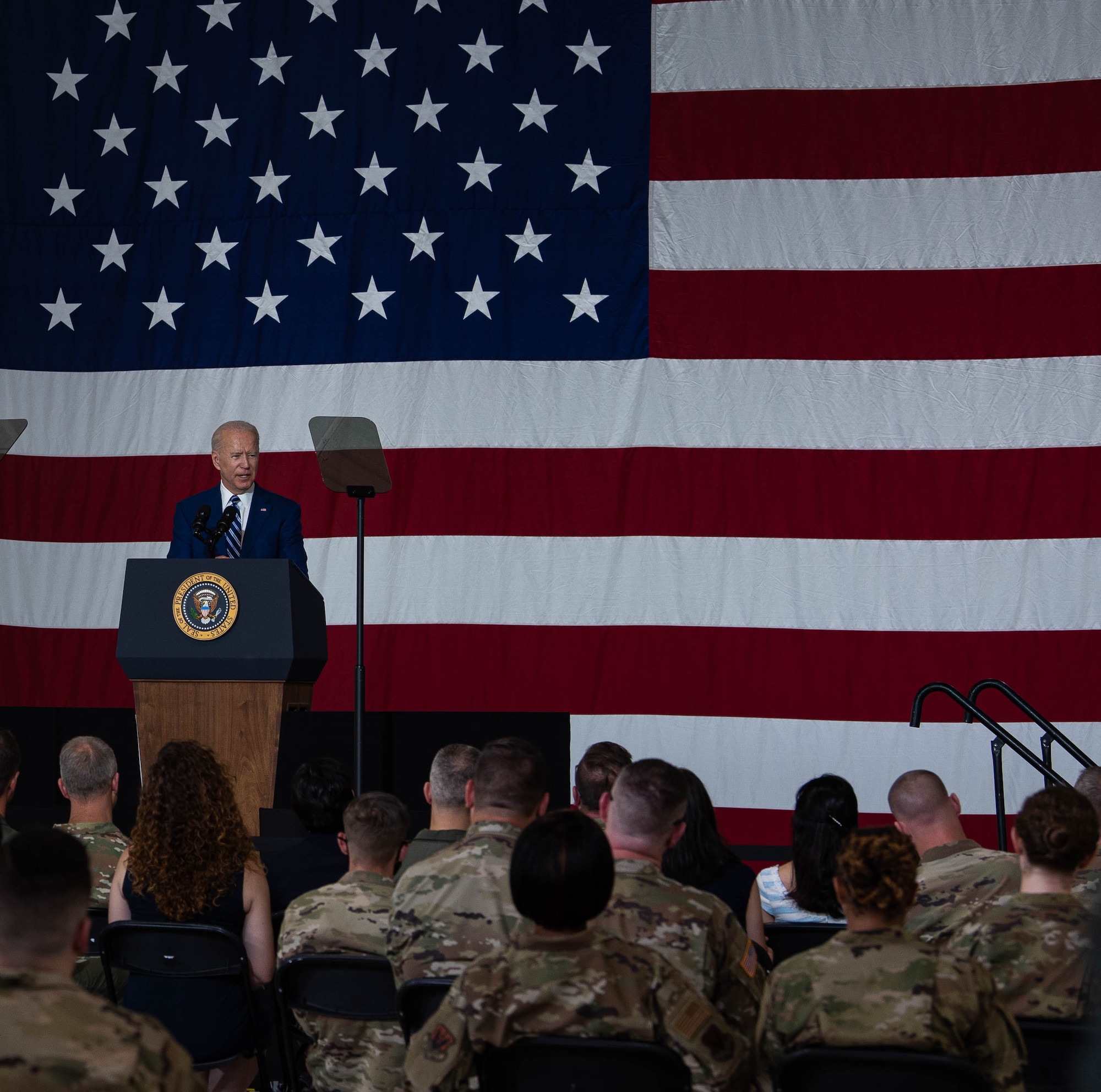 President Joe Biden visited Joint Base Langley-Eustis, Virginia.