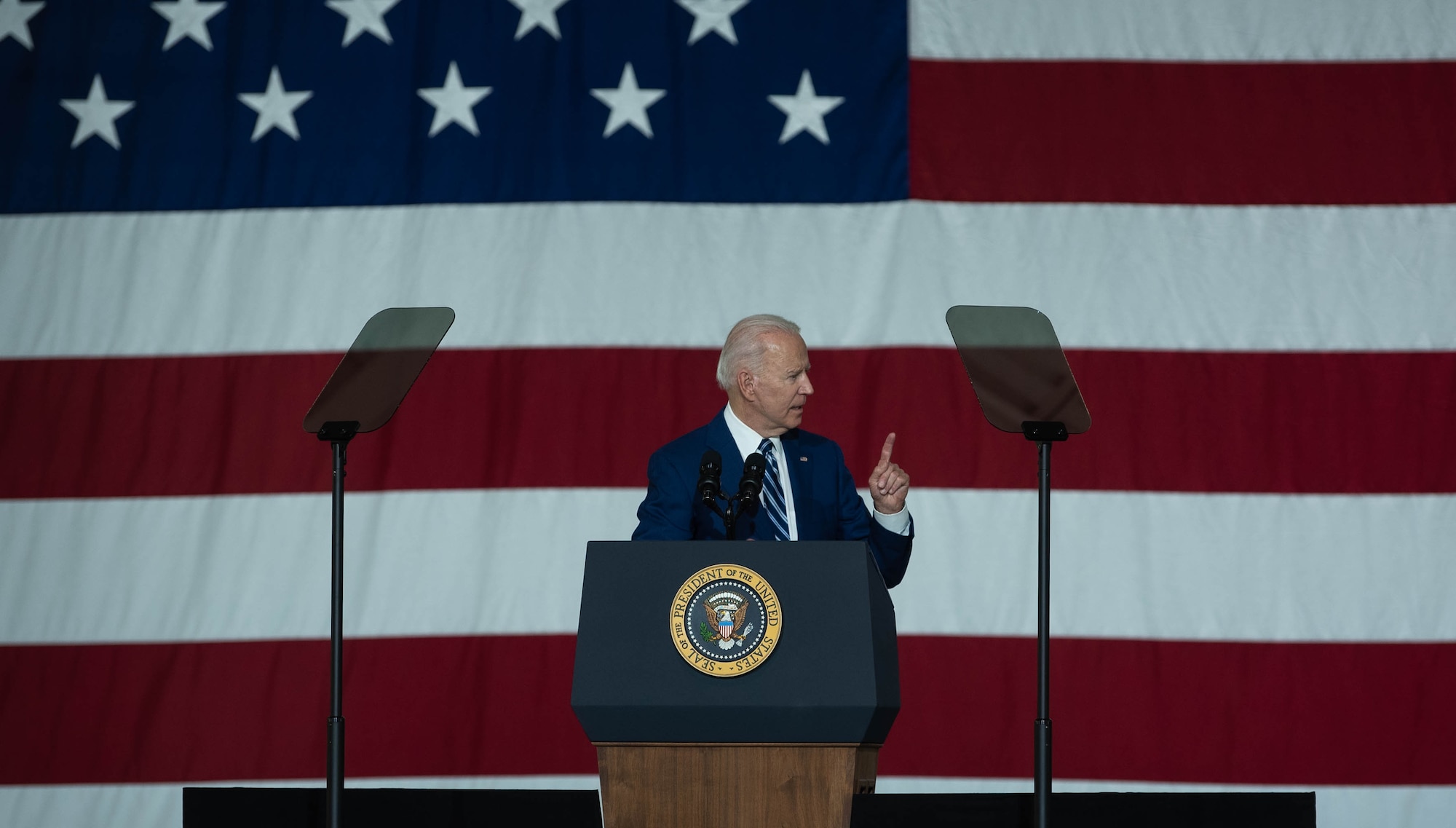 President Joe Biden visited Joint Base Langley-Eustis, Virginia.