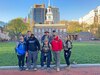 A team comprised of current and former members of the 111th Attack Wing headquartered at Biddle Air National Guard Base in Horsham, Pennsylvania, pose for a photo at Philadelphia's Independence National Historic Park during the 32nd annual Bataan Memorial Death March April 17, 2021.