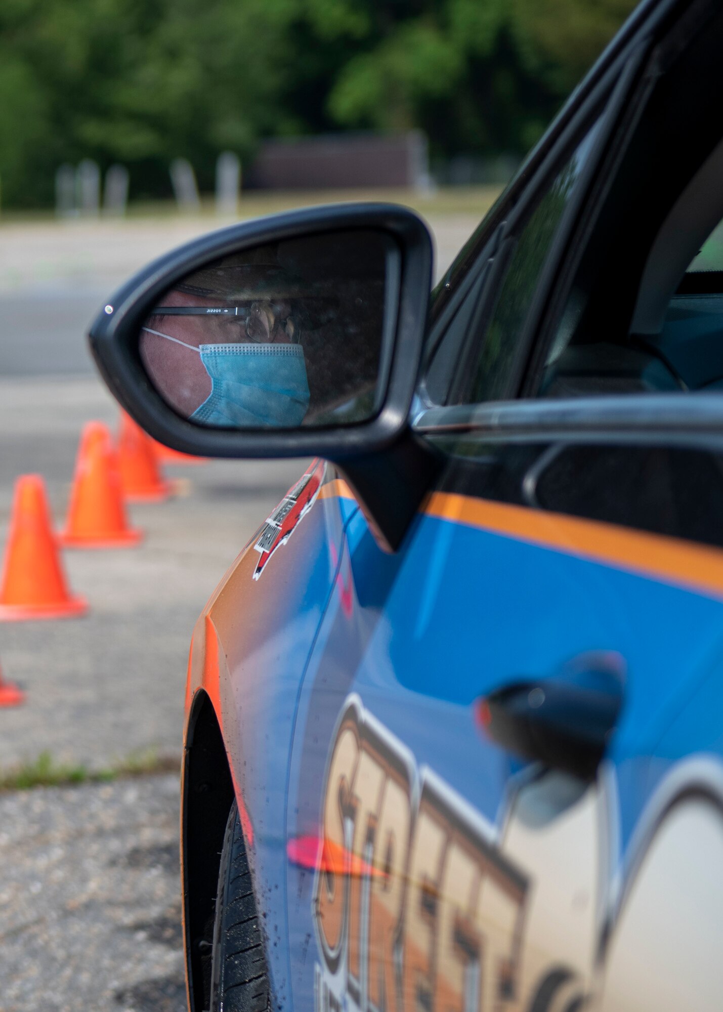 Airman 1st Class Keith Rhinehart, 4th Components Maintenance Squadron avionics technician, participates in a driving safety course at Seymour Johnson Air Force Base, North Carolina, May 26, 2021.