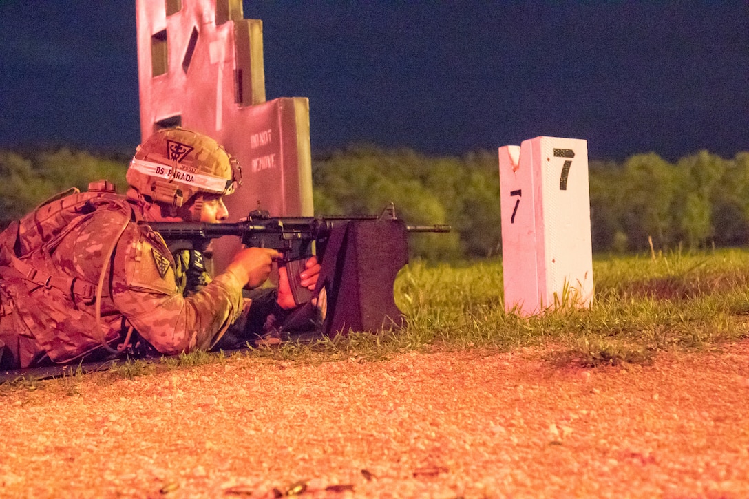 2021 U.S. Army Reserve Best Warrior Competition – M4 Carbine, Night Fire Qualification