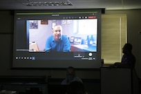 Brig. Gen. Ernest Litynski, Commanding General, 85th U.S. Army Reserve Support Command, virtually visits the ‘Stand for Life’ training workshop held in Camp Bullis, Texas, May 11, 2021.