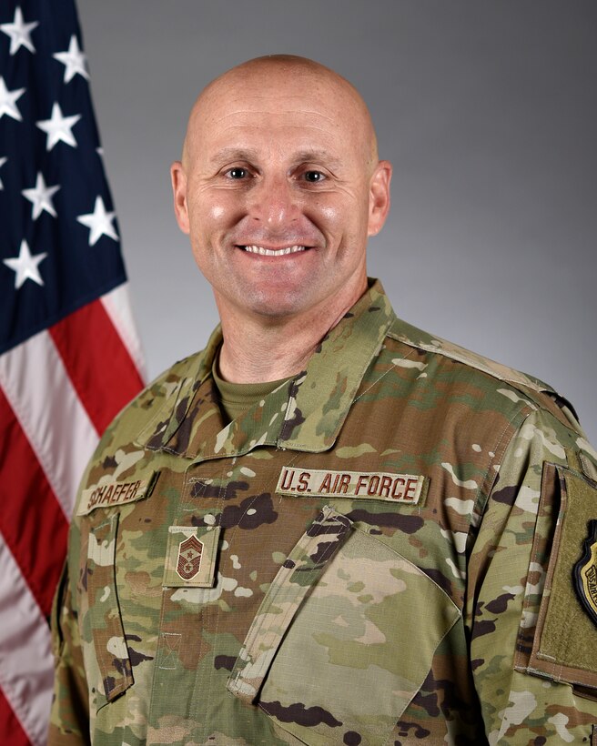 CMSgt Thomas C. Schaeffer's official photo.