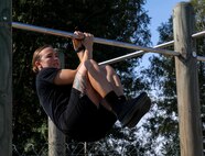 A Soldier receives instruction on proper form for the Army Combat Fitness Test during the ACFT Trainers Course at the 7th Army Noncommissioned Officers Academy in Grafenwoehr, Germany, July 14, 2020. The ACFT Trainers Course is designed to train leaders to be subject matter experts on the fitness test. The ACFT is scheduled to be implemented in 2022. (U.S. Army photo by Spc. Zachary Stahlberg)