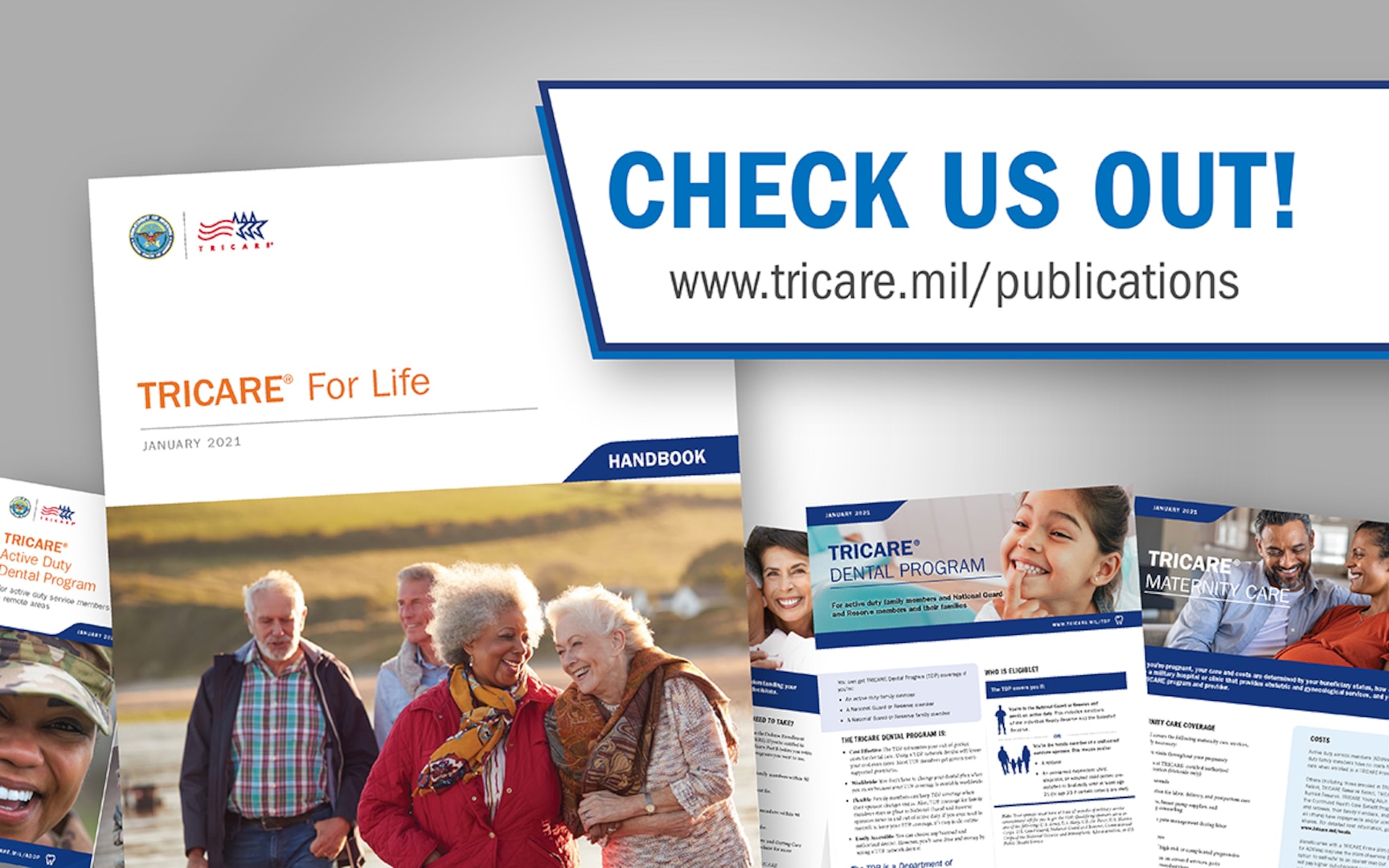 Cover of various TRICARE publications