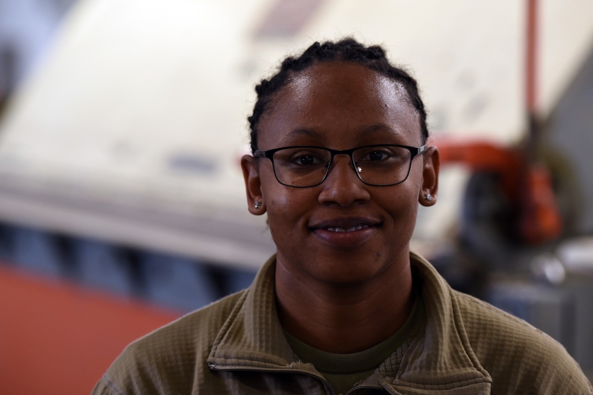 U.S. Air Force Staff Sgt. Jerika-Deandra Thomas, 627th Civil Engineer Squadron structural journeyman, poses for a photo May 20, 2021, at Joint Base Lewis-McChord, Washington. Since joining the ranks of the Air Force five years ago, Thomas has demonstrated her deep understanding of the Air Force core values by receiving the John Levitow Award, rescuing individuals involved in a dangerous car crash, working toward a degree in criminal justice, and becoming a mentor for high school students. (U.S. Air Force photo by Senior Airman Zoe Thacker)