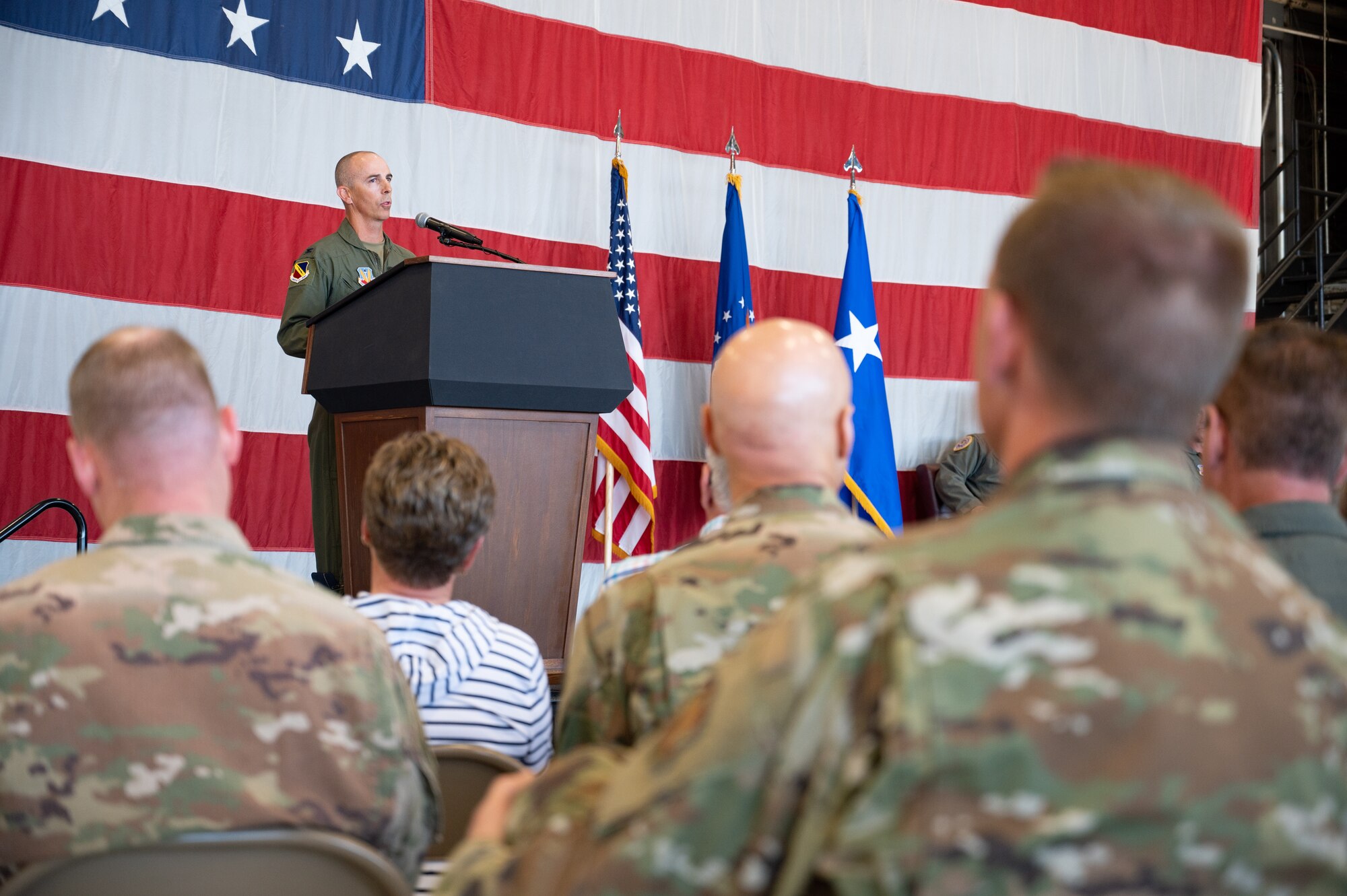 Colonel Behmer addresses 388th Fighter Wing