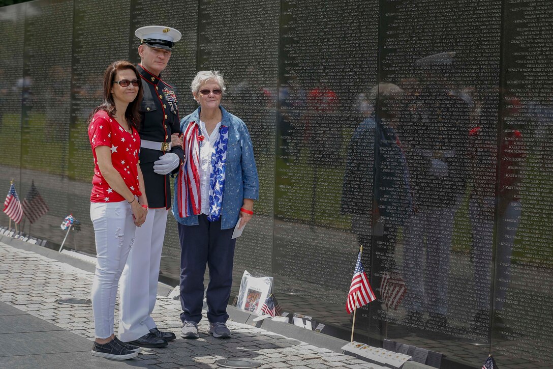 U.S. Marine Corps Sgt. Maj. Troy E. Black, the 19th sergeant major of the Marine Corps, attends the Memorial Day name addition ceremony at the Vietnam Veterans Memorial in Washington, D.C., May 31, 2021. The ceremony was held to honor the families and their service members who died in the Vietnam War. Memorial Day serves as a remembrance for all veterans who fought and died in service to the Nation. (U.S. Marine Corps photo by Sgt. Victoria Ross)