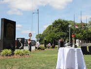 The Fallen Soldier Table at the 2021 Fayetteville, N.C., Memorial Day Ceremony to honor America’s fallen military service members, May 31, 2021, at Freedom Memorial Park