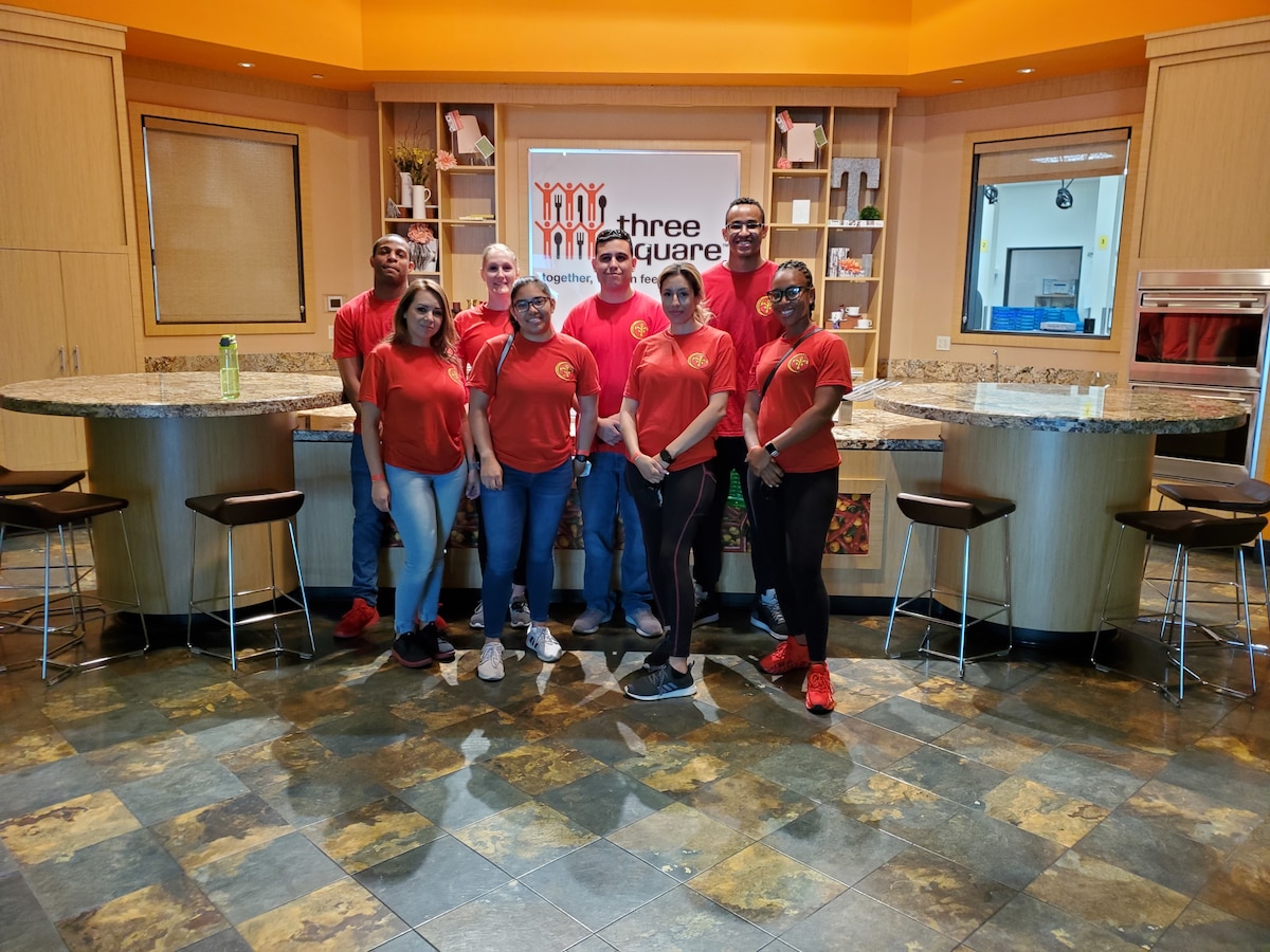 Citizen Airmen from the 706th Fighter Squadron volunteer at a local nonprofit food organization May 27, in Las Vegas, Nevada.