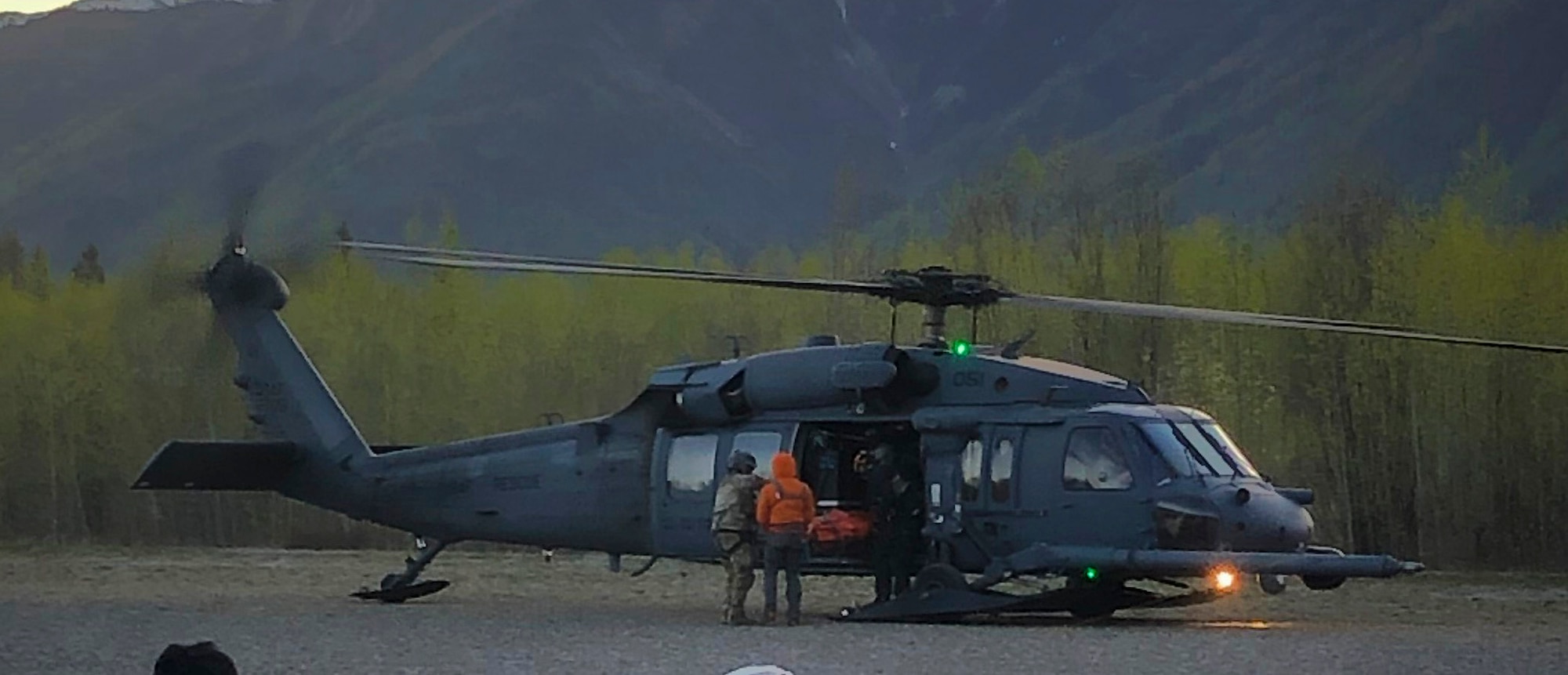 Pararescue personnel with the Alaska Air National Guard’s 210th Rescue Squadron used an HH-60 Pave Hawk helicopter like this one in the search for 12 mountaineers stranded in poor weather on Klutlan Glacier southeast of Mt. Bona in Wrangell-St Elias National Park. The mountaineers were rescued June 1 after the 1st Battalion, 207th Aviation Regiment, dispatched an Alaska Army National Guard CH-47 Chinook with a paramedic from the 2nd Battalion, 211 Aviation Regiment.