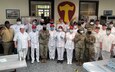 The team from Katterbach Warrior Restaurant take a quick photo and a break from their work preparing meals for Soldiers assigned to units in the U.S. Army Garrison Ansbach community. Two of the best dining facilities in U.S. Army Europe and Africa are located in the USAG Ansbach community – the Katterbach Warrior Restaurant and the Illesheim Warrior Restaurant. (photo by Morgan Rozell)
