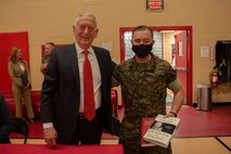 Retired U.S. Marine Corps General and former Secretary of Defense James Mattis visits Headquarters and Service Battalion, Fleet Marine Force Atlantic, U.S. Marine Corps Forces Command