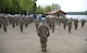 U.S. Air Force Lt. Col. Nicholas Van Elsacker, the 354th CES commander, takes charge of approximately 135 Airmen during a troop training project May 26, 2021, at the Birch Lake Military Recreation Area, Alaska. With such a successful turnout and results, the leaders of the 354th CES are looking at continuing to upgrade the recreation area little by little each year. (U.S. Air Force photo by Senior Airman Beaux Hebert)