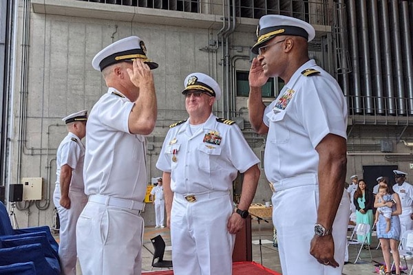 Naval Beach Unit 7 changes command