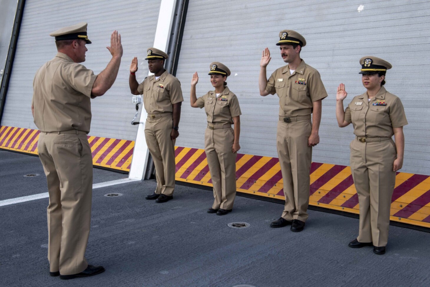 Promotion Ceremony Aboard USS Charleston (LCS 18)