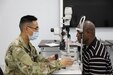 The optometry clinic team with the 3rd Medical Command’s expeditionary command post, provides important medical care to Soldiers at Joint Training Center, Jordan. The 3rd Medical Command (Deployment Support), “Desert Medics,” set up an ECP at the JTC in Jordan on May 25th, 2021. The entire exercise will run for approximately three weeks. Operation Eagle’s Landing is conducted in order to enhance the unit’s expeditionary mission command capability with its medical equipment, services, and command and control within the U.S. Central Command area of responsibility. (U.S. Army photo by Capt. Elizabeth Rogers)