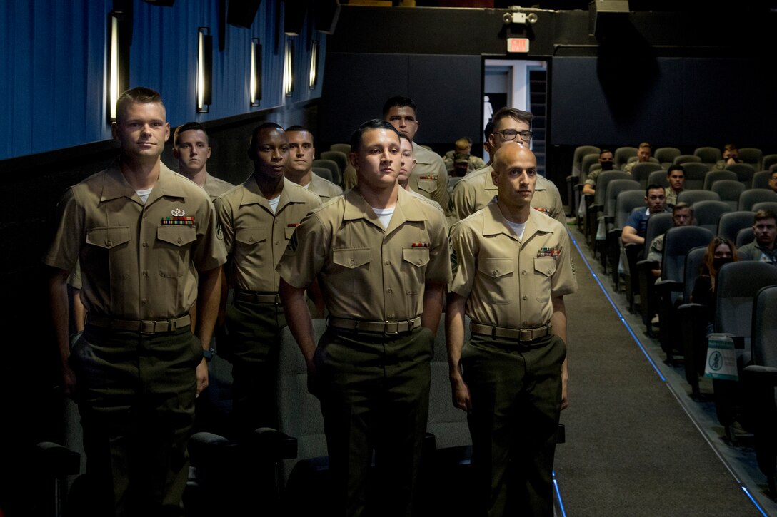 Marines with Headquarters and Headquarters Squadron graduate Martial Arts Instructor Course 166-21 at Marine Corps Air Station Yuma, Ariz. May 27, 2021. The course allows the newly trained Marines to teach and award the next belt level to deserving Marines. (U.S. Marine Corps photo by Lance Cpl. Matthew Romonoysky-Bean)