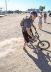 U.S. Marines with Headquarters and Headquarters Squadron (H&HS) compete in a squadron competition at Lake Martinez, Ariz., May 28, 2021. The competition consisted of a triathlon style challenge as a way of improving morale and comradery through competition between the different sections of H&HS. (U.S. Marine Corps photo by Sgt. Jason Monty)
