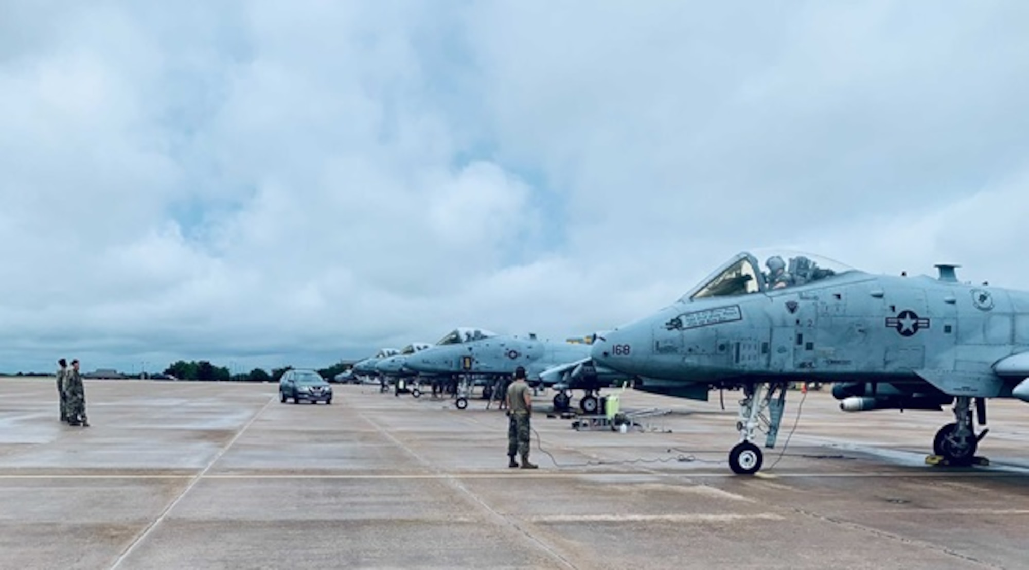 A photo of A-10s