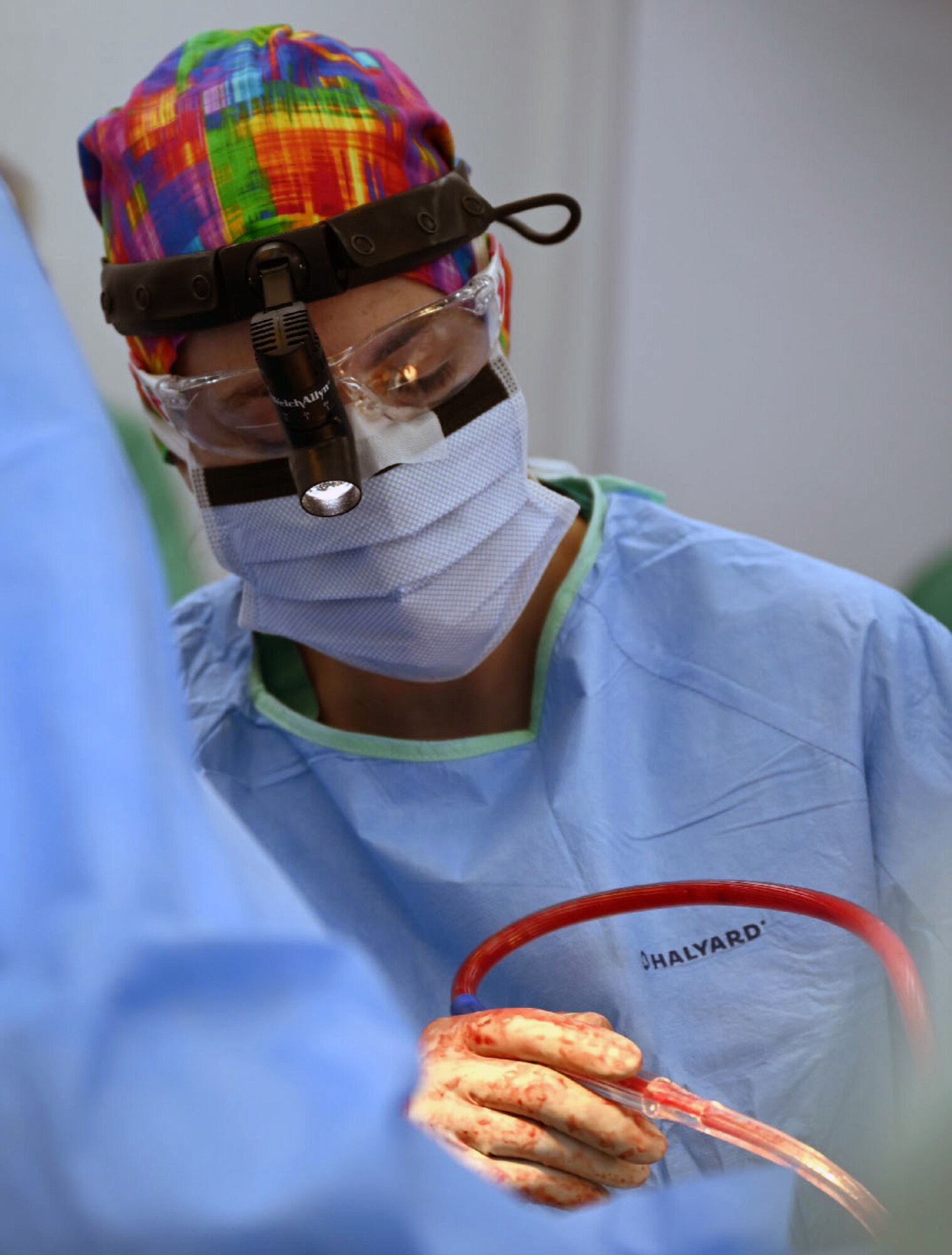 Air Force Lt. Col. Necia Pope, a urologist with the 59th Medical Wing, Joint Base San Antonio-Lackland, operates on a patient