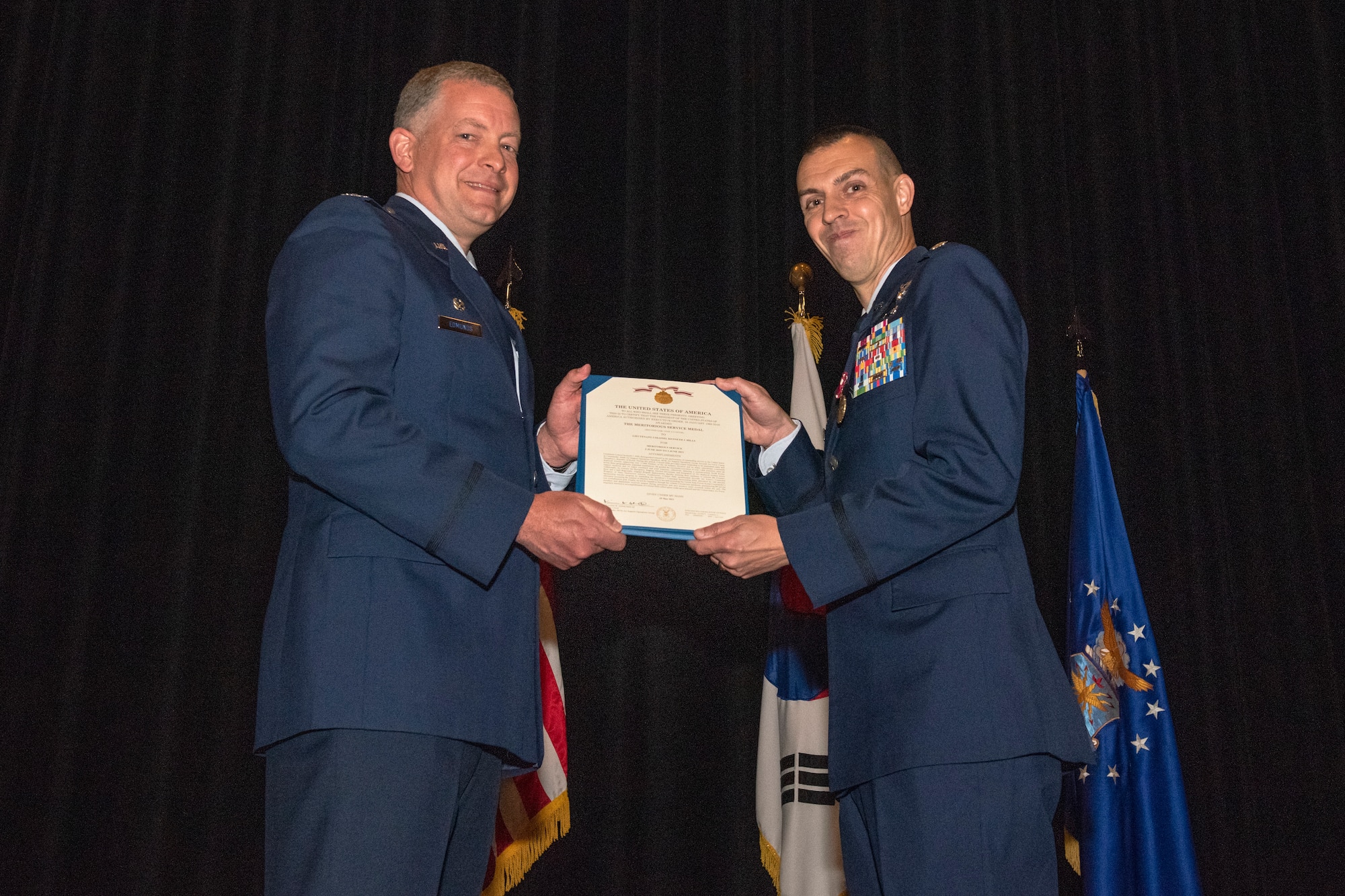 The 604th Air Support Operations Squadron held a change of command ceremony at U.S. Army Garrison Camp Humphreys, Republic of Korea, June 3, 2021. Lt. Col. Kenneth Hills transferred command of the 604th ASOS to Lt. Col. Raymond Kilroy.