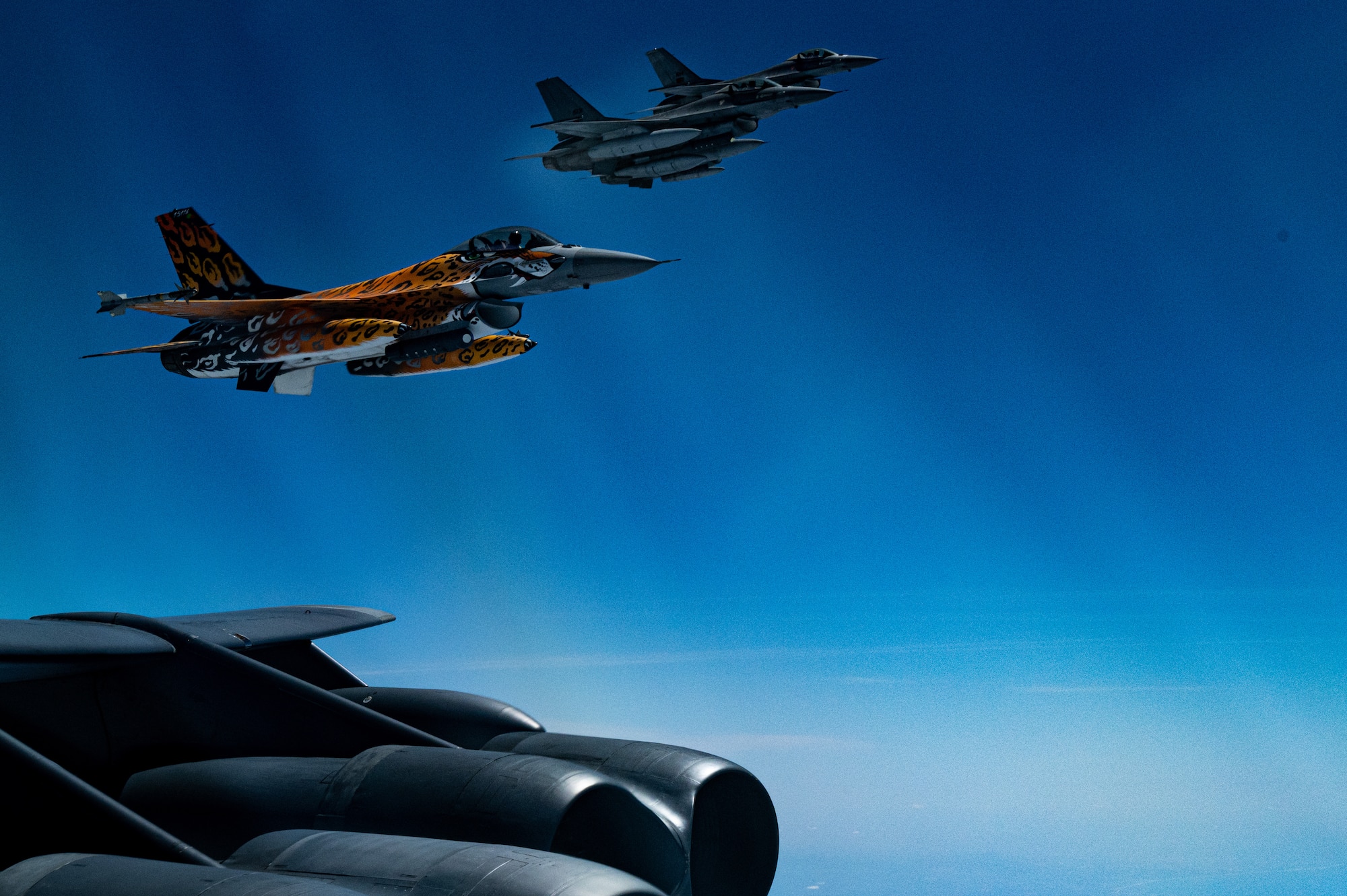 Portuguese F-16's supporting the B-52