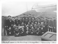 A photo of the crew of the cutter Manning