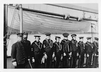 A photo of the crew of the cutter Manning