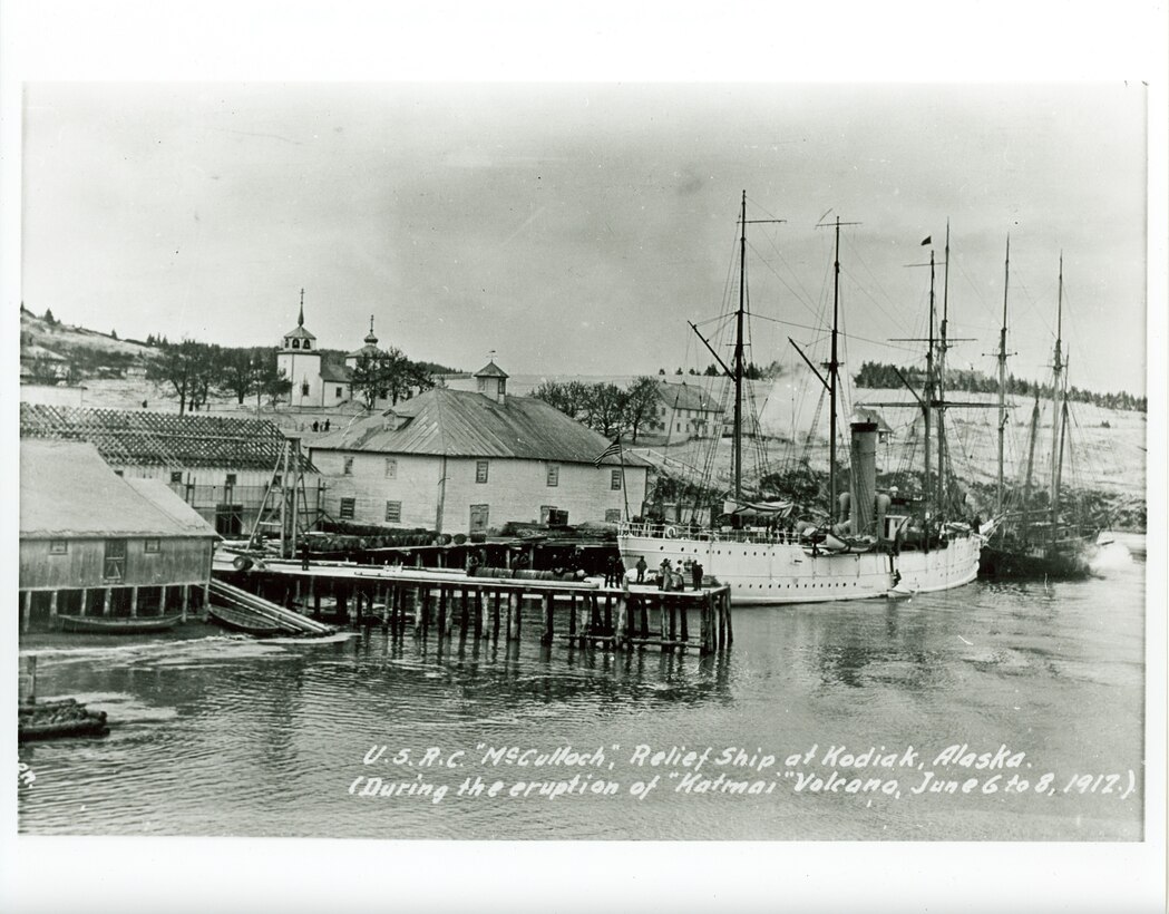 A photo of Revenue Cutter Manning at Kodiak, Alaska, 1912