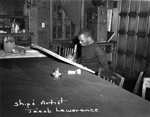 A photo of noted artist Jacob Lawrence