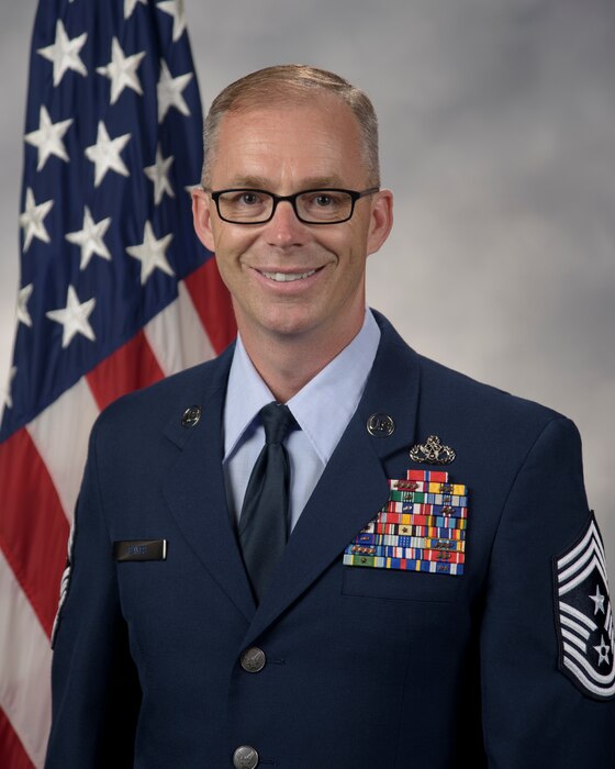 Chief Master Sgt. Timothy Bayes official photo.