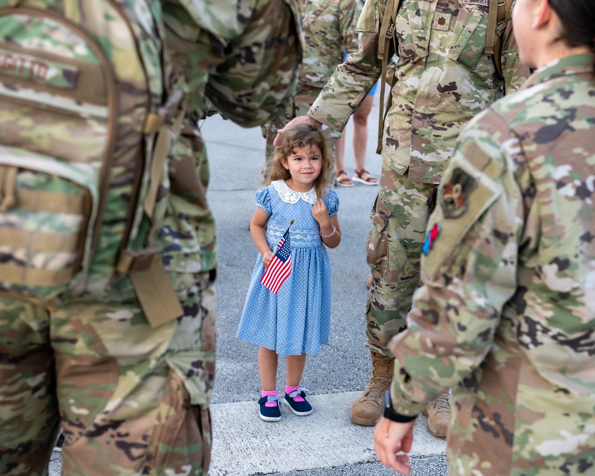 Base personnel, family, and friends welcomed back over 300 personnel from the 482nd Fighter Wing after completing a six month deployment to the Middle East June 1, 2021. The deployed personnel will now enjoyed some much needed time off with their families. (U.S. Air Force photo by Tech Sgt. Lionel Castellano)
